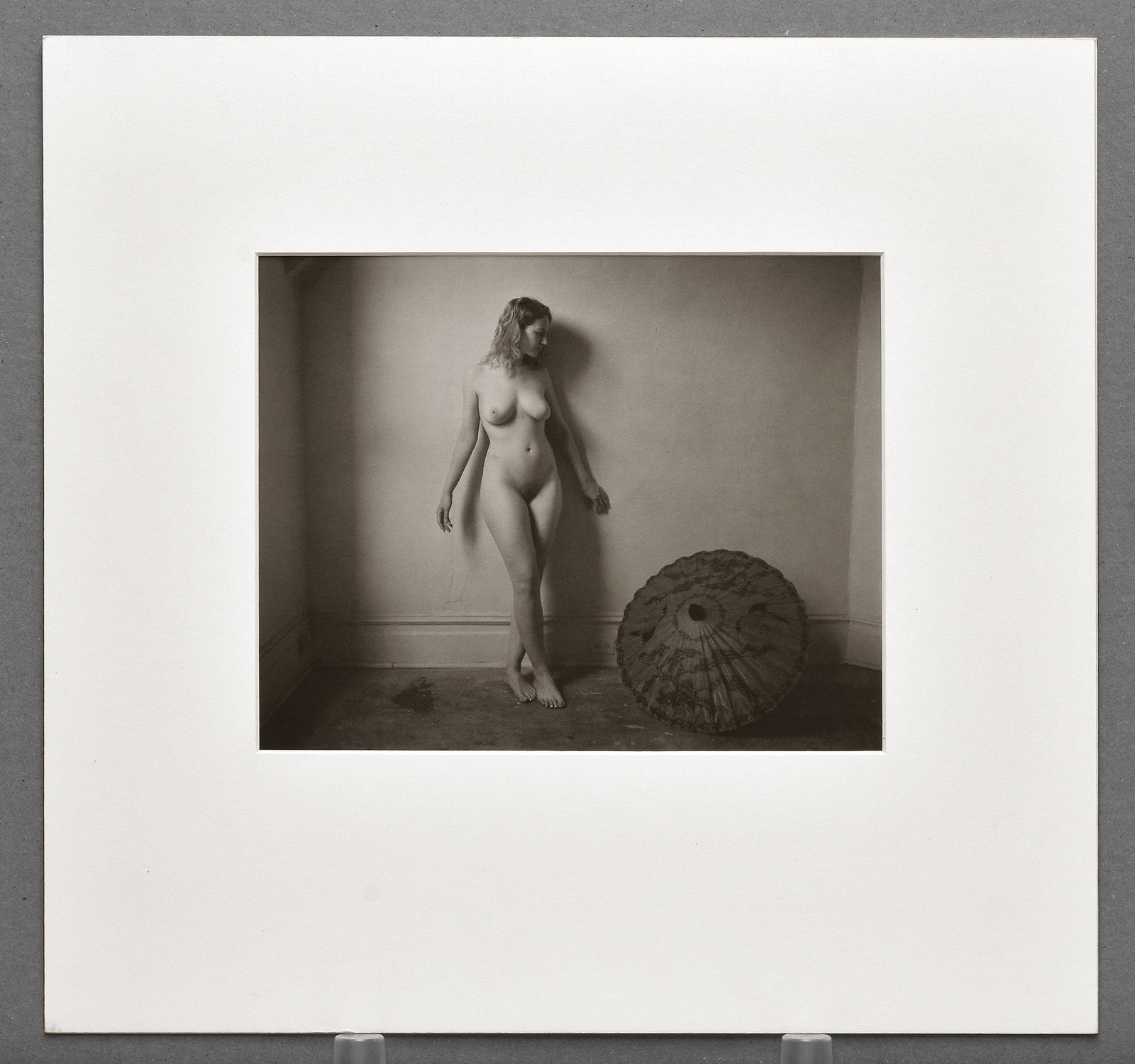 Ray Bidegain (1959 -) Studio Figure Study, 2007 Platinum Photograph 7.5"x9.5" - An Early Bidegain: An early platinum figure study by Ray Bidegain, evoking the timeless elegance of classic modernist photography. Ray Bidegain is widely respected for his mastery of alternative photographic processes, 