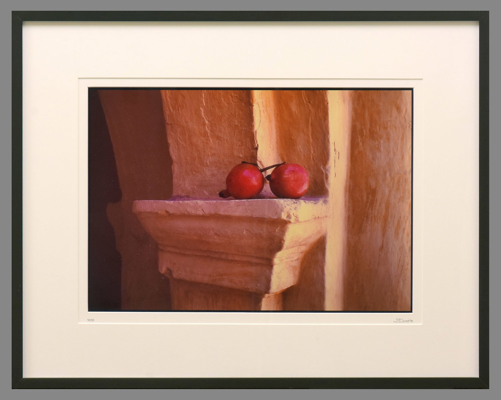 Jeffrey Becom (1953-) Two Pomegranates, Guatemala, 1995 Cibachrome Photograph 13.5X19" #25/25 (1 of 3)