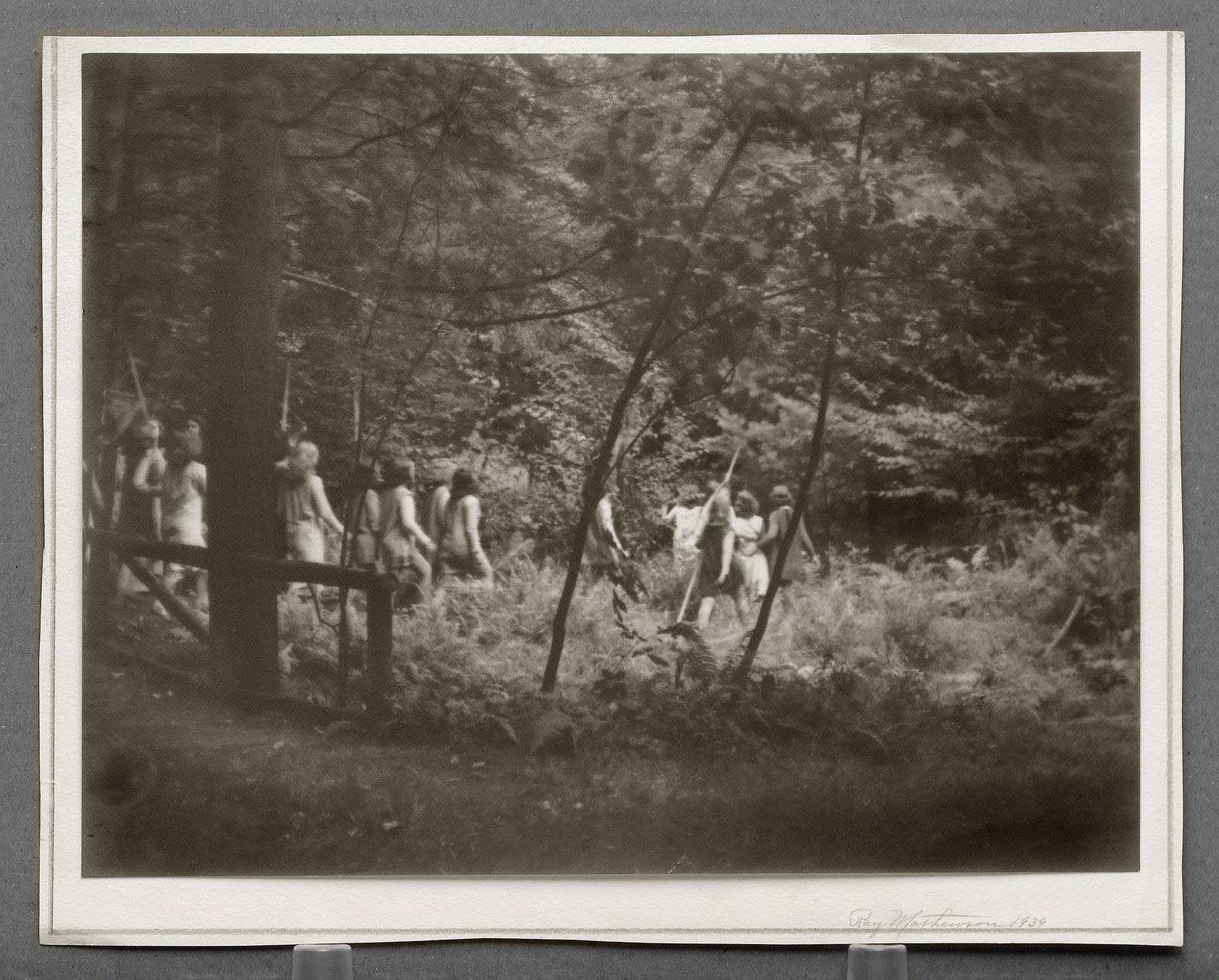 Ray Mathewson Frolicking in the Forest, 1939 Photograph 10.75"x13.75" (1 of 2)