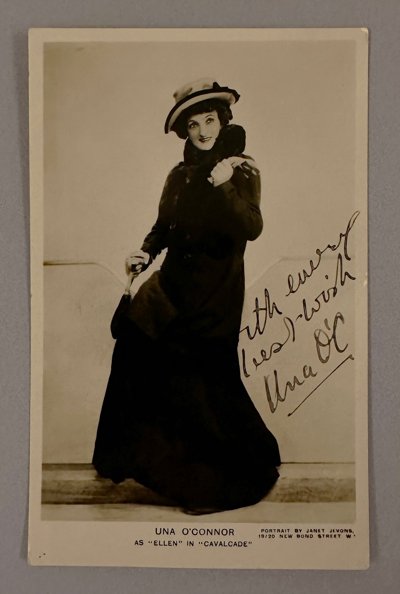 Rare Una O'Connor Handwritten & Signed 1932 Hollywood Photo Postcard (1 of 3)