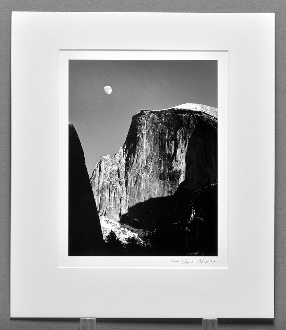 Jeff Nixon (1952-2022) Moon and Half Dome, Yosemite, 1998 Photograph 24"x18.75" Wow! (1 of 3)