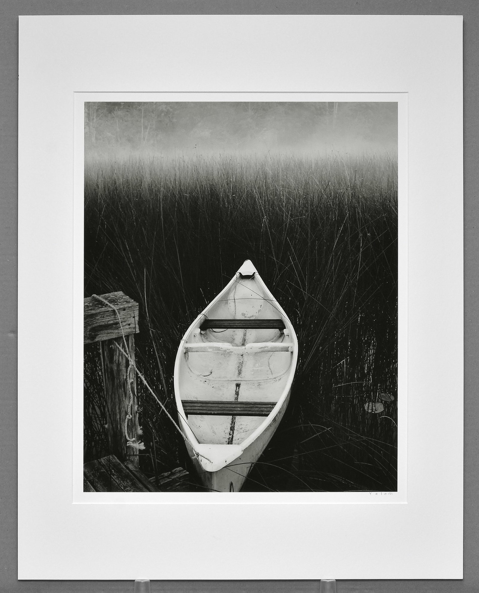 Reid Yalom Two Photographs - Canoe Passage, 2000 #7/25 & Kings Road, 2002 #9/25: Another compelling pair of editioned photographs by Northern California artist Reid Yalom, blending atmospheric landscape imagery with a poetic, narrative sensibility reminiscent of the work of Roman 