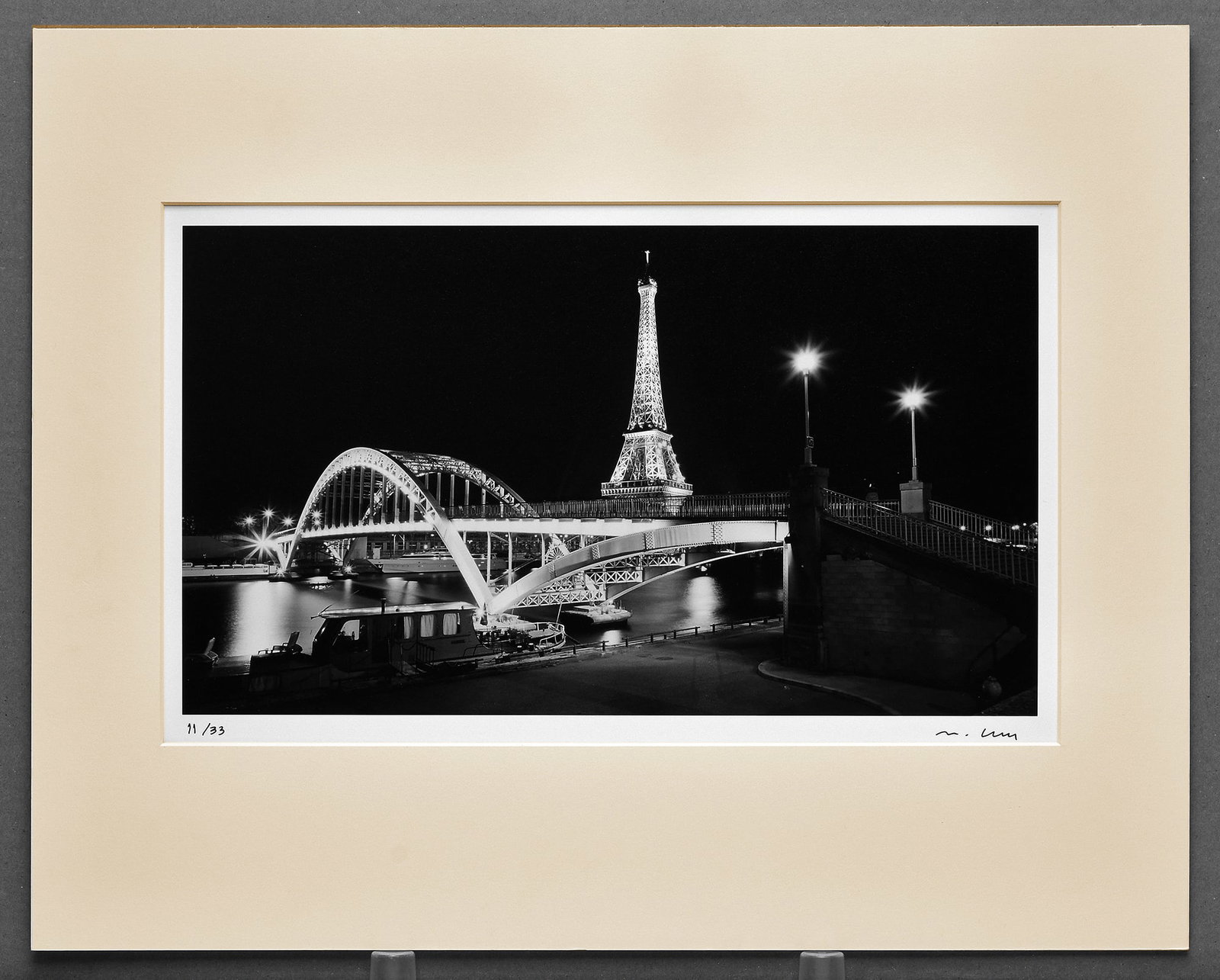 Moises Levy (1963 -) Gate and Eiffel Tower Photograph 8.5"x14.75" Edition #11/33 (1 of 2)