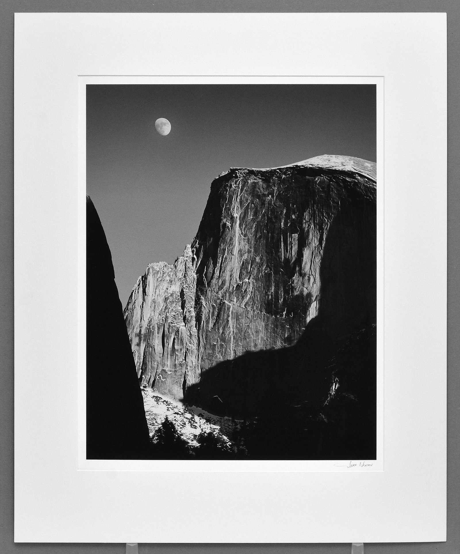 Jeff Nixon (1952-2022) Moon and Half Dome, Yosemite, 1998 Photograph 24"x18.75" Oversized! Wow! (1 of 4)