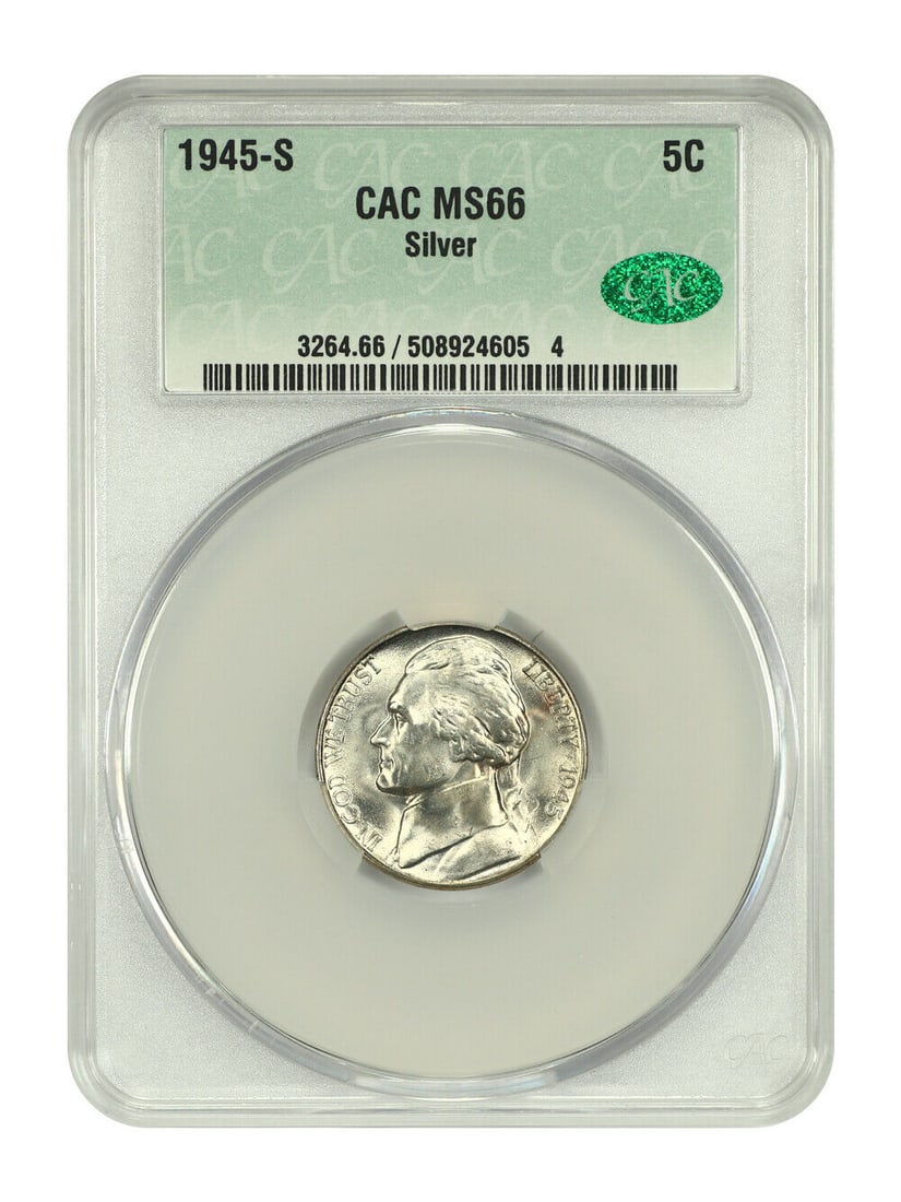 1945-S 5C CACG MS66 - Jefferson Nickel (1 of 2)