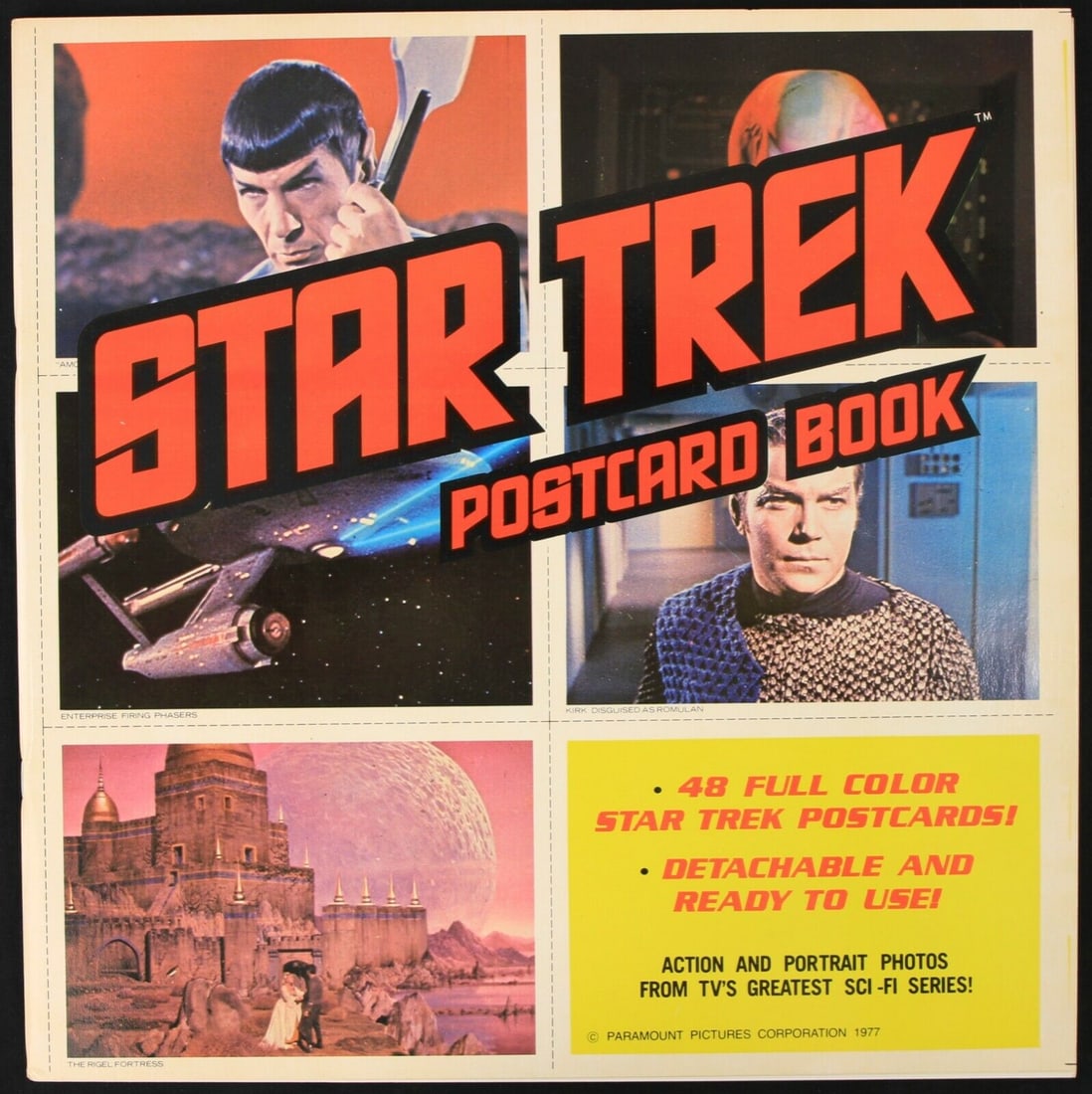 1977 Star Trek Paramount Pictures 12x12 Postcard Book (1 of 4)
