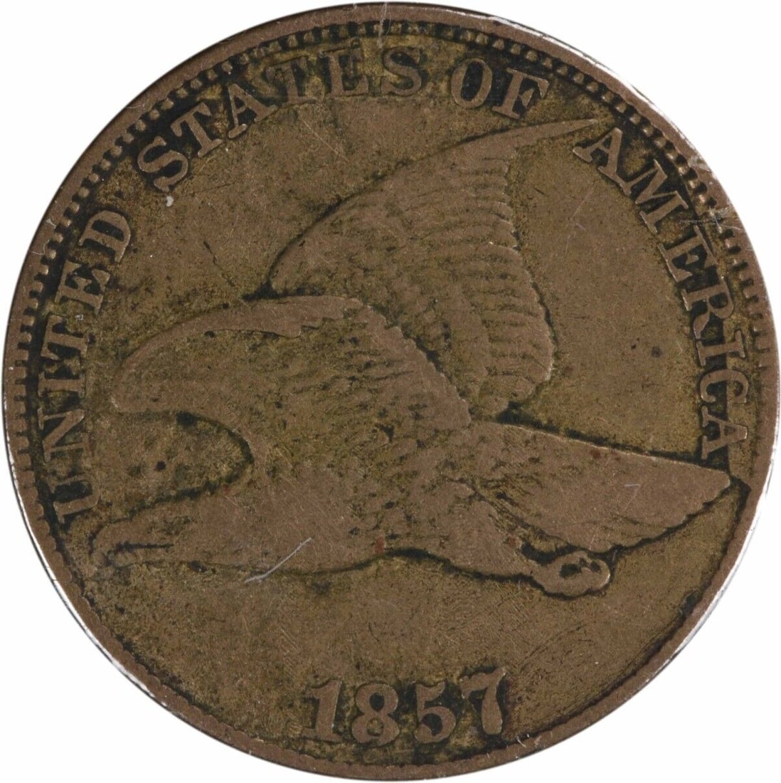 1857 Flying Eagle Cent Clash w/ Seated 50c FS-402 S-9 VF Uncertified #131 (1 of 1)