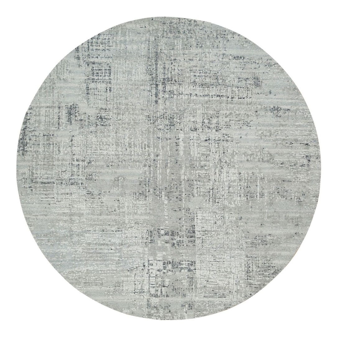8'1"x8'1" Light Gray Modern Design Hand Knotted Round Oriental Rug R65647: 8'1"x8'1" Light Gray Modern Design Hand Knotted Round Oriental Rug R65647 Type: Indoor Material: 100% Wool Color: Grey Item Length: 97 Item Width: 97 SEUYCO is committed to providing accurate and deta