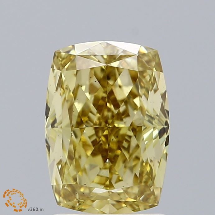 CUSHION MODIFIED 2.47ct Fancy Intense Yellow VS2 (1 of 1)