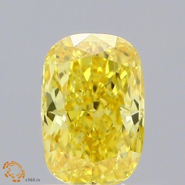 CUSHION BRILLIANT 0.7ct Fancy Vivid Yellow VS1 - (1 of 1)