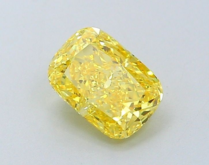 CUSHION BRILLIANT 0.92ct Fancy Vivid Yellow VVS1 (1 of 1)