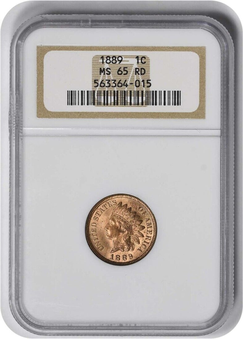 1889 Indian Cent MS65RD NGC (1 of 4)