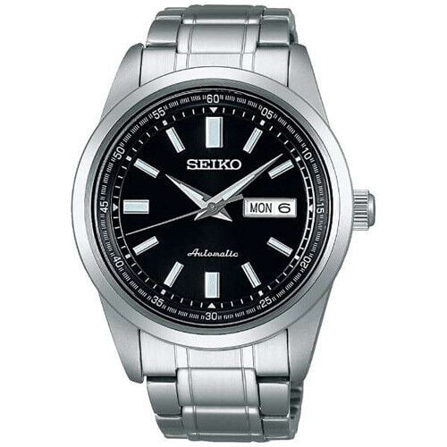 SEIKO SARV003 Black Silver Automatic Mechanical: SEIKO SARV003 Black Silver Automatic Mechanical Stainless Men's Watch New in Box Water Resistance: 100 m (10 ATM) Watch Shape: Round Style: Classic Case Color: Silver Case Material: Stainless Steel Mo