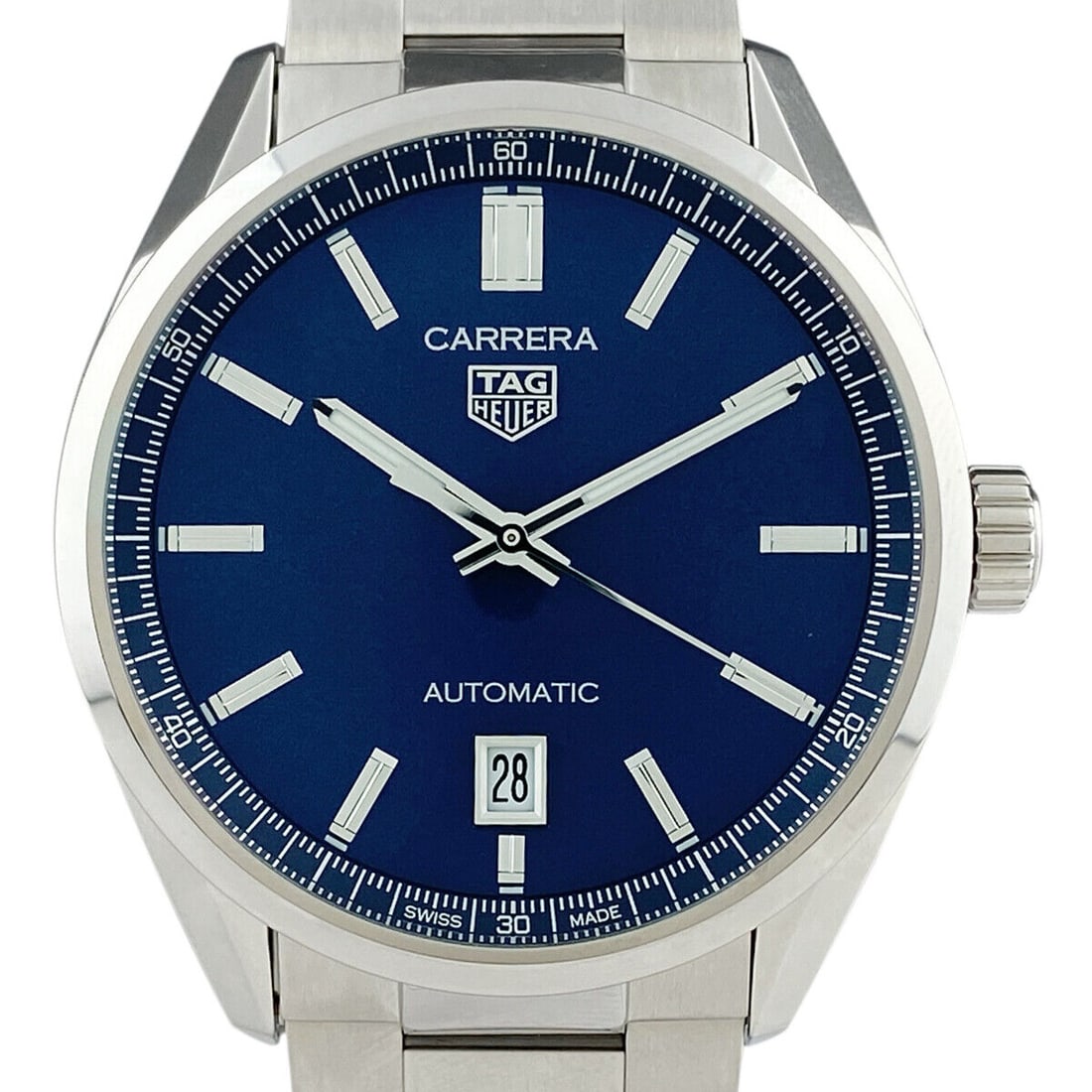 TAG HEUER Carrera Caliber 5 Date WBN2112-0 Blue (1 of 5)