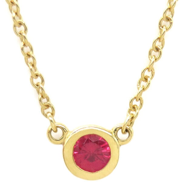 Tiffany & Co. Color Visor Yard Necklace Ruby K18Yg (1 of 6)