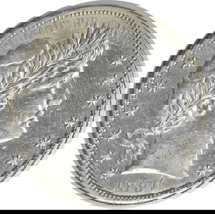 1894-S Barber Silver Half Dollar AU Slider: Certification: Uncertified Circulated/Uncirculated: Circulated Year: 1894 Mint Location: San Francisco Km Number: 116 Denomination: 50C Grade: AU Composition: 90% Silver 10% Copper Coin: Barber