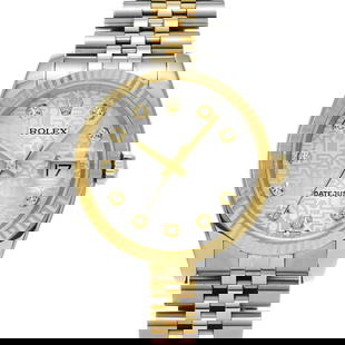 ROLEX Datejust 116233G Silver Case Size 3636mm: Type: Wristwatch Band Size: 19cm Case Size: 36x36mm Movement: Automatic Band Material: Stainless Case Material: Sapphire Crystal Color: Silver At SEUYCO, we strive to provide detailed and accurate