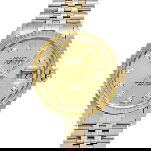 ROLEX Datejust 16233G Case Size 3636mm Men's: Color: NA Type: Wristwatch Band Size: 18cm Case Size: 36x36mm Movement: Automatic Band Material: Stainless Case Material: Sapphire Crystal At SEUYCO, we strive to provide detailed and accurate