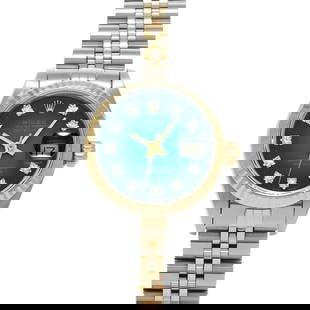 ROLEX Datejust 69173G Blue Case Size 2626mm: Type: Wristwatch Band Size: 16.5cm Case Size: 26x26mm Movement: Automatic Band Material: Stainless Case Material: Sapphire Crystal Color: Blue At SEUYCO, we strive to provide detailed and accurate