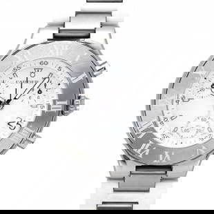 CARTIER Mast W10184U2 White Men's Watch: Band Size: NA Case Material: NA Band Material: NA Type: Wristwatch Case Size: 38.5mm Brace size 19.0cm Movement: Quartz Color: White At SEUYCO, we strive to provide detailed and accurate