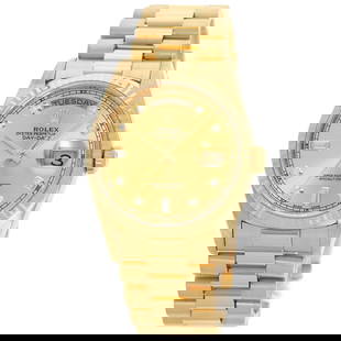 ROLEX Day Date 10P Diamond New Point Watches: Style: Watches Material: K18 Yellow Gold Display: Analog display Movement: Mechanical Automatic Type: Wristwatch Exterior Color: Gold At SEUYCO, we strive to provide detailed and accurate