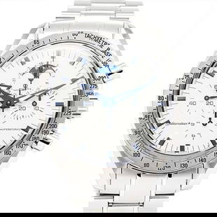 OMEGA Speedmaster Professional Moonphase 3575.20: Material: SS/WG Cace Size: 42mm Band Size: 18cm Box & Instructions: Only what is in the listing photo. Type: Wrist watch At SEUYCO, we strive to provide detailed and accurate descriptions of all