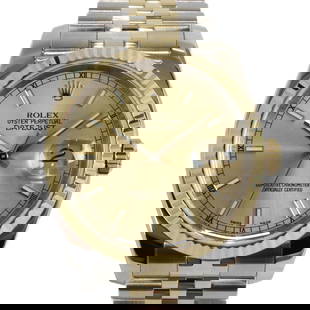 ROLEX Datejust 116233 Yellow Case Size 36mm: Case Material: NA Movement: NA Type: Wristwatch Band Size: 18.5cm Case Size: 36mm Band Material: Yellow Gold/Stainless Steel Color: Yellow At SEUYCO, we strive to provide detailed and accurate