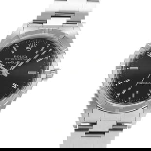 ROLEX Air King 14010M Black Case Size 3434mm: Type: Wristwatch Band Size: 19cm Case Size: 34x34mm Movement: Automatic Band Material: Stainless Case Material: Sapphire Crystal Color: Black At SEUYCO, we strive to provide detailed and accurate