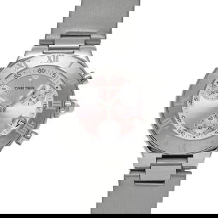 CARTIER Chronoscaphe Sm W1020012 Pink Ladies: Type: Wristwatch Band Size: 17cm Case Size: 32x32mm Movement: Quartz Band Material: Stainless Case Material: Sapphire Crystal Color: Pink At SEUYCO, we strive to provide detailed and accurate