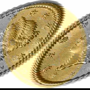 1853 $1 Gold Type 1 AU Slider Uncertified #124: Certification: Uncertified Circulated/Uncirculated: Circulated Year: 1853 Mint Location: Philadelphia Km Number: 73 Denomination: $1 Fineness: 0.9 Grade: AU Composition: 90% Gold 10% Copper