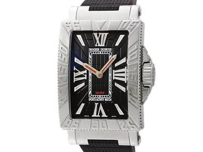 ROGER DUBUIS Seymour 888 / Ltd MS34 21 9 9.53: Dial Color: Black Case Size: Height 4.6cm x Width 3.4cm (excluding crown) Case Thickness: 1.2cm Material: SS Band Color: Black (rubber) Maximum Band Width (Cm): 2.2cm Weight: 148g (band included)