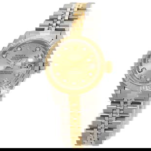 ROLEX DATEJUST 10P Diamond Watches 69173G: Style: Watches Material: Stainless Steel Display: Analog display Movement: Mechanical Automatic Type: Wristwatch Exterior Color: Gold At SEUYCO, we strive to provide detailed and accurate