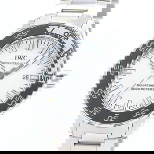 IWC Aquatimer Automatic 2000 IW356805: Movement: Automatic Winding Case Size: 44mm Band Size: 19.5cm Case Material: Stainless Steel Band Material: SS Watch Glass: Sapphire Crystal Windshield Dial Color: White Type: Wrist watch At