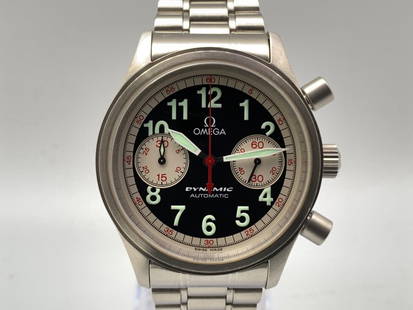 OMEGA Dynamic Chronograph 5241.51 Black Men's: Case Material: NA Type: Wristwatch Band Size: 16cm Case Size: 38.0mm Movement: Automatic Band Material: Stainless Steel Color: Black At SEUYCO, we strive to provide detailed and accurate