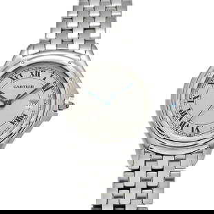 CARTIER Panthere Cougar Lm W35002F5 Ivory Unisex: Type: Wristwatch Band Size: 18.5cm Case Size: 33x33mm Movement: Quartz Band Material: Stainless Case Material: Sapphire Crystal Color: Ivory At SEUYCO, we strive to provide detailed and accurate