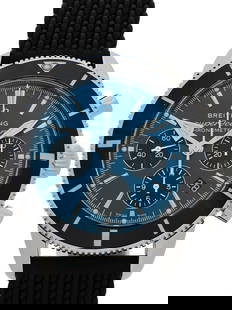BREITLING Superocean Heritage 44 AB0162 Black: Case Material: NA Band Material: NA Type: Wristwatch Band Size: 18cm Case Size: 43mm Movement: Automatic Color: Black At SEUYCO, we strive to provide detailed and accurate descriptions of all