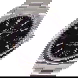 ROLEX Explorer 1 214270 Black Case Size 39.0mm: Case Material: NA Movement: NA Type: Wristwatch Band Size: 19.0cm Case Size: 39.0mm Band Material: Stainless Steel Color: Black At SEUYCO, we strive to provide detailed and accurate descriptions