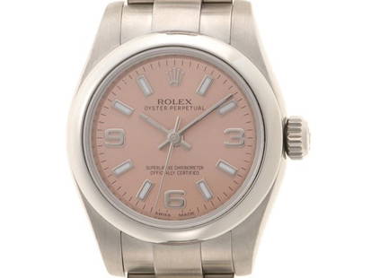ROLEX 176200 Pink Dial Automatic M: Material: SS Size: 26mm Bracelet: 14.5cm Type: Wrist watch At SEUYCO, we strive to provide detailed and accurate descriptions of all items listed for auction. The condition of each item is
