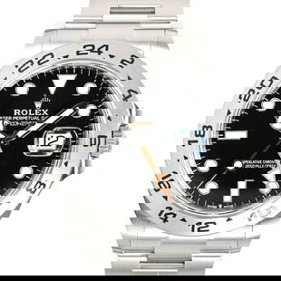 ROLEX Explorer 2 226570 Black Case Size 42mm: Case Material: NA Type: Wristwatch Band Size: 18.5cm Case Size: 42mm Movement: Automatic Band Material: Stainless Steel/Bracelet Color: Black At SEUYCO, we strive to provide detailed and accurate