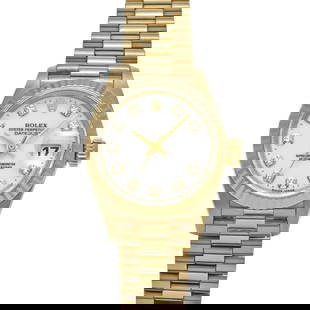 ROLEX Datejust 26 69178G White Case Size 2626mm: Type: Wristwatch Band Size: 15.5cm Case Size: 26x26mm Movement: Automatic Band Material: Yellow Gold Case Material: Sapphire Crystal Color: White At SEUYCO, we strive to provide detailed and