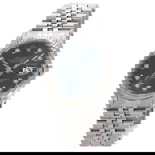ROLEX DATEJUST 10P Diamond Watches 16234G: Style: Watches Material: Stainless Steel Display: Analog display Movement: Mechanical Automatic Type: Wristwatch Exterior Color: Silver At SEUYCO, we strive to provide detailed and accurate