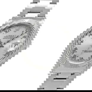 ROLEX Datejust Thunderbird 16264 Silver Men's: Type: Wristwatch Band Size: 18cm Case Size: 36x36mm Movement: Automatic Band Material: Stainless Case Material: Sapphire Crystal Color: Silver At SEUYCO, we strive to provide detailed and accurate