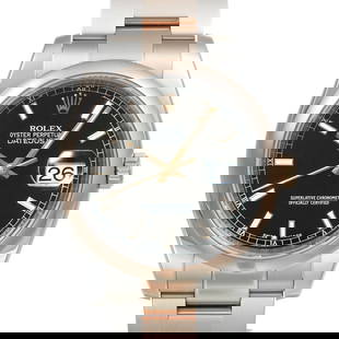 ROLEX Datejust 116201 Black Case Size 36mm36mm: Band Size: NA Case Material: NA Type: Wristwatch Case Size: 36mmx36mm Movement: Automatic Band Material: Stainless Steel X Pink Gold Color: Black At SEUYCO, we strive to provide detailed and