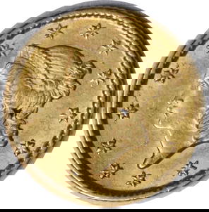 1853 $1 Gold Type 1 AU Slider Uncertified #1256