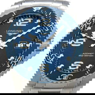 LONGINES Longines Hydro Conquest L37814966 Men's: Case Material: NA Color: NA Movement: NA Type: Wristwatch Band Size: 21.5cm Case Size: 41mm Band Material: Ss At SEUYCO, we strive to provide detailed and accurate descriptions of all items listed