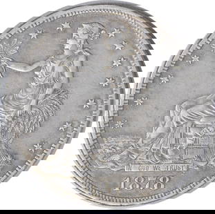 1878-S Trade Silver Dollar EF Uncertified #940: Certification: Uncertified Circulated/Uncirculated: Circulated Year: 1878 Mint Location: San Francisco Km Number: 108 Denomination: $1 Composition: 90% Silver 10% Copper Grade: XF Coin: Trade