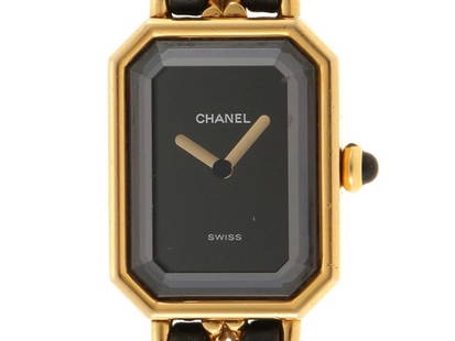 CHANEL Premire L H0001 Black GP/SS/Leather Quartz: Material: GP/SS/KAWA Size: 26*20mm (excluding crown) Bracelet: Maximum 16cm Type: Wrist watch At SEUYCO, we strive to provide detailed and accurate descriptions of all items listed for auction.