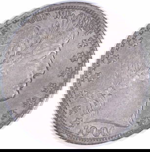 1901-S Barber Silver Half Dollar Choice EF: Certification: Uncertified Circulated/Uncirculated: Circulated Year: 1901 Mint Location: San Francisco Km Number: 116 Denomination: 50C Grade: XF Composition: 90% Silver 10% Copper Coin: Barber