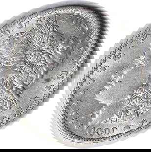 1890-O VAM 20 Morgan Silver Dollar Double Ear: Certification: Uncertified Circulated/Uncirculated: Circulated Year: 1890 Composition: 90% Silver 10% Copper Mint Location: New Orleans Km Number: 110 Denomination: $1 Grade: AU Coin: Morgan