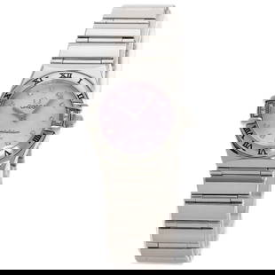 OMEGA Constellation Mini My Choice 4P 12P Diamond: Style: Watches Material: Stainless Steel Display: Analog display Movement: Quartz Type: Wristwatch Exterior Color: Silver ---- At SEUYCO, we strive to provide detailed and accurate descriptions of